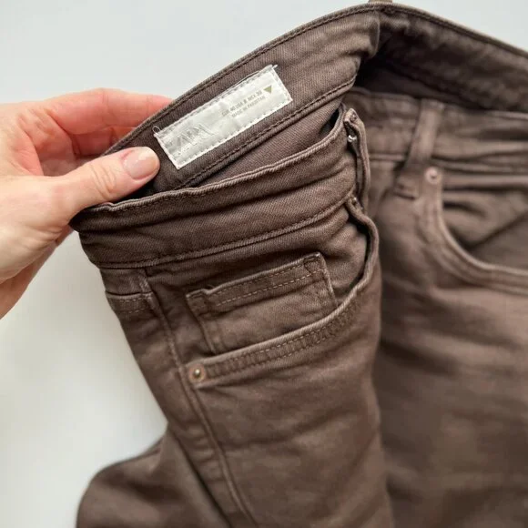 TRF HIGH-WAISTED CROPPED FLARE JEANS - Picture 4 of 8